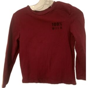 🟥3/15$ 100% Wild Long Sleeve Tee - Burgundy